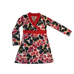 Tea Collection | Kids Girl Pink Green Floral Water Blossom Tea Dress Size 6